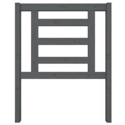 Berkfield Home Bed Headboard Grey 81x4x100 cm Solid Wood Pine - Size: 81 x 4 x 100 cm - thumbnail 3