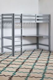 Home Discount Vida Designs Sydney Bunk Bed Frame With Desk Kids Bedroom Furniture in Grey - Size: Single - thumbnail 6
