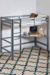 Home Discount Vida Designs Sydney Bunk Bed Frame With Desk Kids Bedroom Furniture in Grey - Size: Single - thumbnail 5