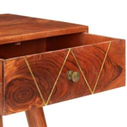 Berkfield Home Console Table 90x35x76 cm Solid Acacia Wood in Brown - Size: 90 x 35 x 76 cm - thumbnail 5