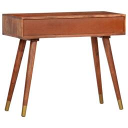 Berkfield Home Console Table 90x35x76 cm Solid Acacia Wood in Brown - Size: 90 x 35 x 76 cm - thumbnail 4