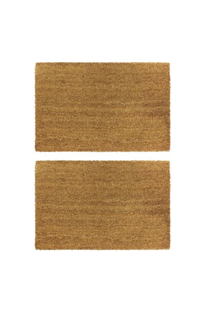 JVL Latex Coir - Manor Plain 40x60cm - Set of 2 in Beige - Size: 40 cm x 60 cm - image 1
