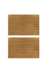JVL Latex Coir - Manor Plain 40x60cm - Set of 2 in Beige - Size: 40 cm x 60 cm - thumbnail 1