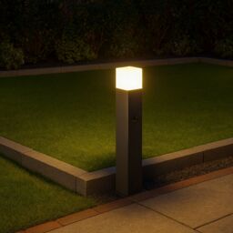 CGC Lighting CGC AMARA Dark Grey Anthracite Outdoor Post Light With PIR Motion Sensor - thumbnail 1