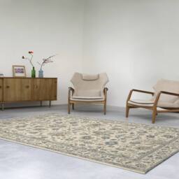 The Rug Shop UK Cream Traditional Easy to clean Machine Made Border Floral Area Rug - Size: 160 cm x 230 cm - thumbnail 1