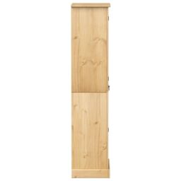 Berkfield Home Wardrobe Corona 55x38x170 cm Solid Wood Pine in Brown - Size: 55 x 38 x 170 cm - thumbnail 5
