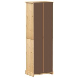 Berkfield Home Wardrobe Corona 55x38x170 cm Solid Wood Pine in Brown - Size: 55 x 38 x 170 cm - thumbnail 6