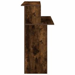 Berkfield Home Reception Desk Smoked Oak 100x50x103.5 cm Engineered Wood in Brown - thumbnail 6