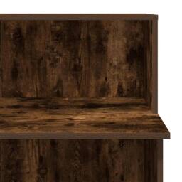 Berkfield Home Reception Desk Smoked Oak 100x50x103.5 cm Engineered Wood in Brown - thumbnail 8