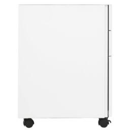 Berkfield Home Mobile File Cabinet White 30x45x59 cm Steel - Size: 30 x 45 x 59 cm - thumbnail 3