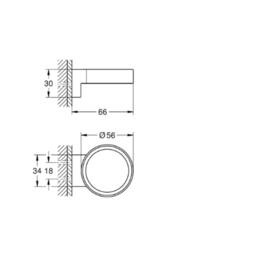 Grohe Holder For Glass/Dish/Dispenser Chrome - 41027000 - Stylish Bathroom in Metallic Silver - thumbnail 2
