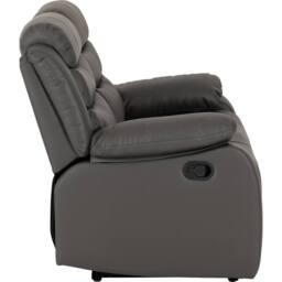 Seconique Roma 2 Seater Recliner Sofa - Grey Faux Leather - thumbnail 8