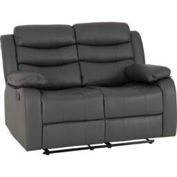 Seconique Roma 2 Seater Recliner Sofa - Grey Faux Leather - thumbnail 6