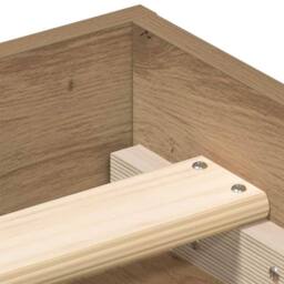 Berkfield Home Bed Frame without Mattress Artisan Oak 135x190 cm Engineered Wood in Brown - thumbnail 8