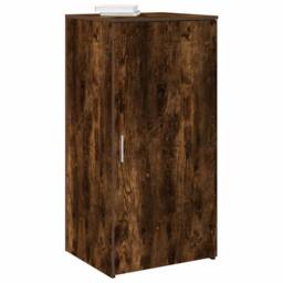 Berkfield Home Storage Cabinet Smoked Oak 50x45x103.5 cm Engineered Wood in Brown - thumbnail 2