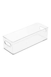 Living and Home Transparent Desktop Storage Bin Organiser in Clear - thumbnail 3