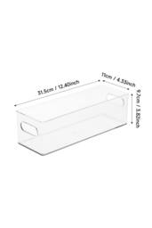 Living and Home Transparent Desktop Storage Bin Organiser in Clear - thumbnail 2