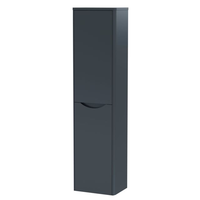 Balterley Wall Hung 2 Soft Close Door Tall Unit Dark Grey 400mm - image 1