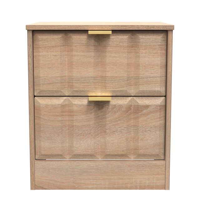 Ready Assembled 2 U Seattle 2 Drawer Bedside Cabinet (Ready Assembled) in Light Oak - image 1