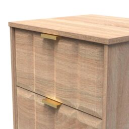 Ready Assembled 2 U Seattle 2 Drawer Bedside Cabinet (Ready Assembled) in Light Oak - thumbnail 4