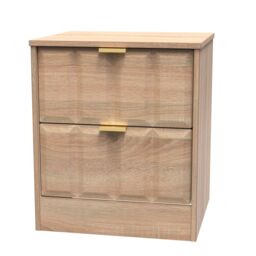 Ready Assembled 2 U Seattle 2 Drawer Bedside Cabinet (Ready Assembled) in Light Oak - thumbnail 3