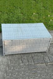 Fimous Light Grey Lounge Outdoor PE Rattan Garden Furniture Set Wicker Sofa Set Oblong Coffee Table - thumbnail 5