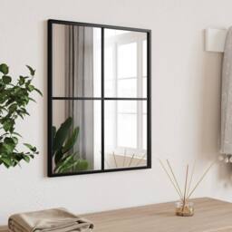Berkfield Home Wall Mirror Black 40x50 cm Rectangle Iron - thumbnail 2