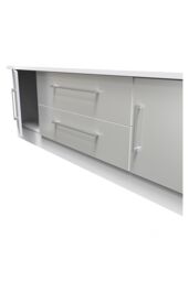 Ready Assembled 2 U Gloucester 2 Door 2 Drawer Superwide TV Unit (Ready Assembled) in Mid Grey - thumbnail 6