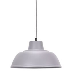 ValueLights Morris Metal Drop Hanging Pendant Ceiling Light with LED Bulb in Grey - thumbnail 2