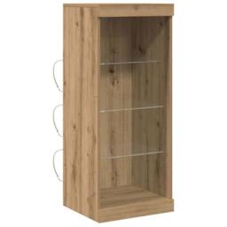 Berkfield Home Sideboard with LED Lights Artisan Oak 41x37x100 cm in Brown - Size: 41 x 37 x 100 cm - thumbnail 1