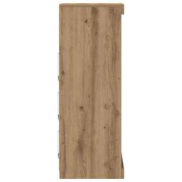Berkfield Home Sideboard with LED Lights Artisan Oak 41x37x100 cm in Brown - Size: 41 x 37 x 100 cm - thumbnail 7