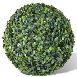 Berkfield Home Boxwood Ball Artificial Leaf Topiary Ball 35 cm 2 pcs in Green - thumbnail 2