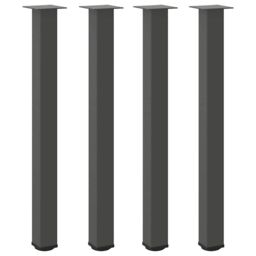 Berkfield Home Coffee Table Legs 4 pcs Anthracite 100-102 cm Steel in Black - thumbnail 2