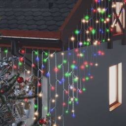 Berkfield Home LED Curtain Icicle Lights 10m 400 LED Colourful 8 Function - thumbnail 6