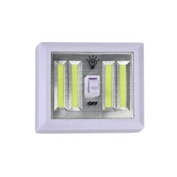 mysmartbuy 4-COB LED Light - Battery Powered Portable Wire Free Light with Central Switch for Wardrobes, Cupboards, Sheds, Garages & More in White - thumbnail 2