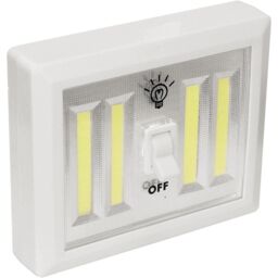mysmartbuy 4-COB LED Light - Battery Powered Portable Wire Free Light with Central Switch for Wardrobes, Cupboards, Sheds, Garages & More in White - thumbnail 3
