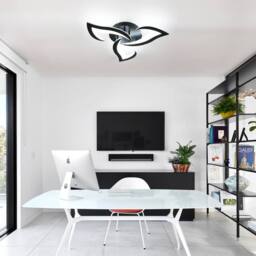 Pheashine Modern Acrylic LED Ceiling Light, 36W, Black, 6500K White Light (60cm) in Black - thumbnail 6