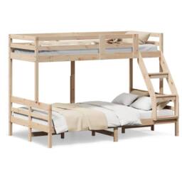 Berkfield Home Bunk Bed without Mattress 80x200/120x200 cm Solid Wood in Light Tan