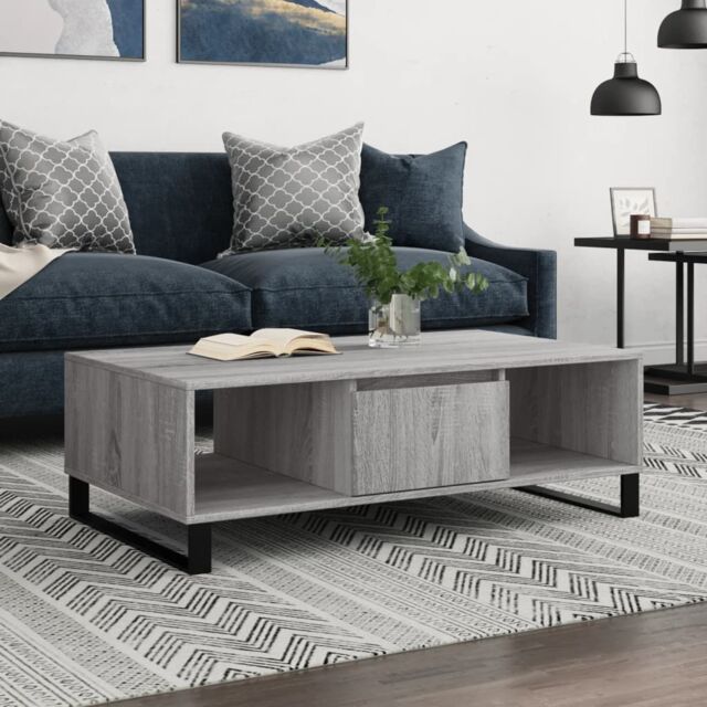 Berkfield Home Coffee Table Grey Sonoma 104x60x35 cm Engineered Wood - Size: 104 x 60 x 35 cm - image 1