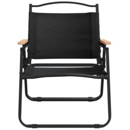 Berkfield Home Camping Chairs 2 pcs Black 54x43x59cm Oxford Fabric - Size: 54 x 43 x 59 cm - thumbnail 4