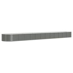 Berkfield Home Garden Raised Bed Powder-coated Steel 512x80x36 cm Grey - Size: 512 x 80 x 36 cm - thumbnail 3