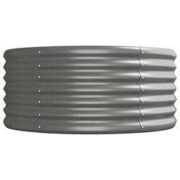 Berkfield Home Garden Raised Bed Powder-coated Steel 512x80x36 cm Grey - Size: 512 x 80 x 36 cm - thumbnail 4
