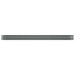 Berkfield Home Garden Raised Bed Powder-coated Steel 512x80x36 cm Grey - Size: 512 x 80 x 36 cm - thumbnail 1