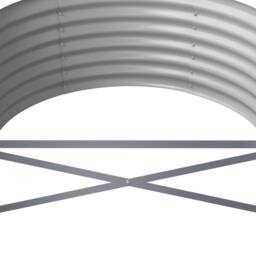 Berkfield Home Garden Raised Bed Powder-coated Steel 512x80x36 cm Grey - Size: 512 x 80 x 36 cm - thumbnail 5