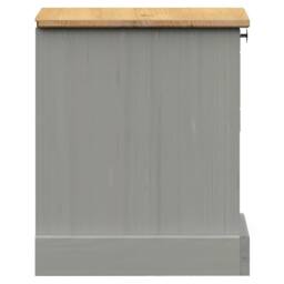 Berkfield Home Bedside Cabinet VIGO Grey 42x35x40 cm Solid Wood Pine - Size: 42 x 35 x 40 cm - thumbnail 6