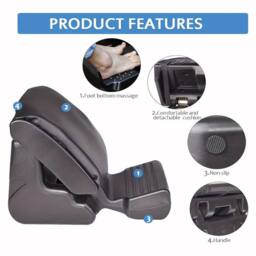 Ventryn Foldable Angle Adjustable Footstool with Soft Cushion in Black - thumbnail 5