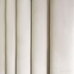 OHS Piped Edge Velvet Curtains Thermal Eyelet Ready Made in Grey - Size: 168 cm width x 229 cm drop - thumbnail 2
