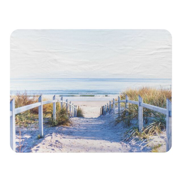 Benjamin Tate Design Path to the beach at baltic sea Designer Blanket in Natural - Size: 120 cm x 150 cm - image 1