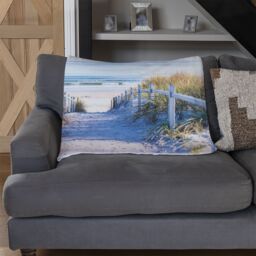 Benjamin Tate Design Path to the beach at baltic sea Designer Blanket in Natural - Size: 120 cm x 150 cm - thumbnail 2