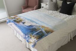 Benjamin Tate Design Path to the beach at baltic sea Designer Blanket in Natural - Size: 120 cm x 150 cm - thumbnail 4